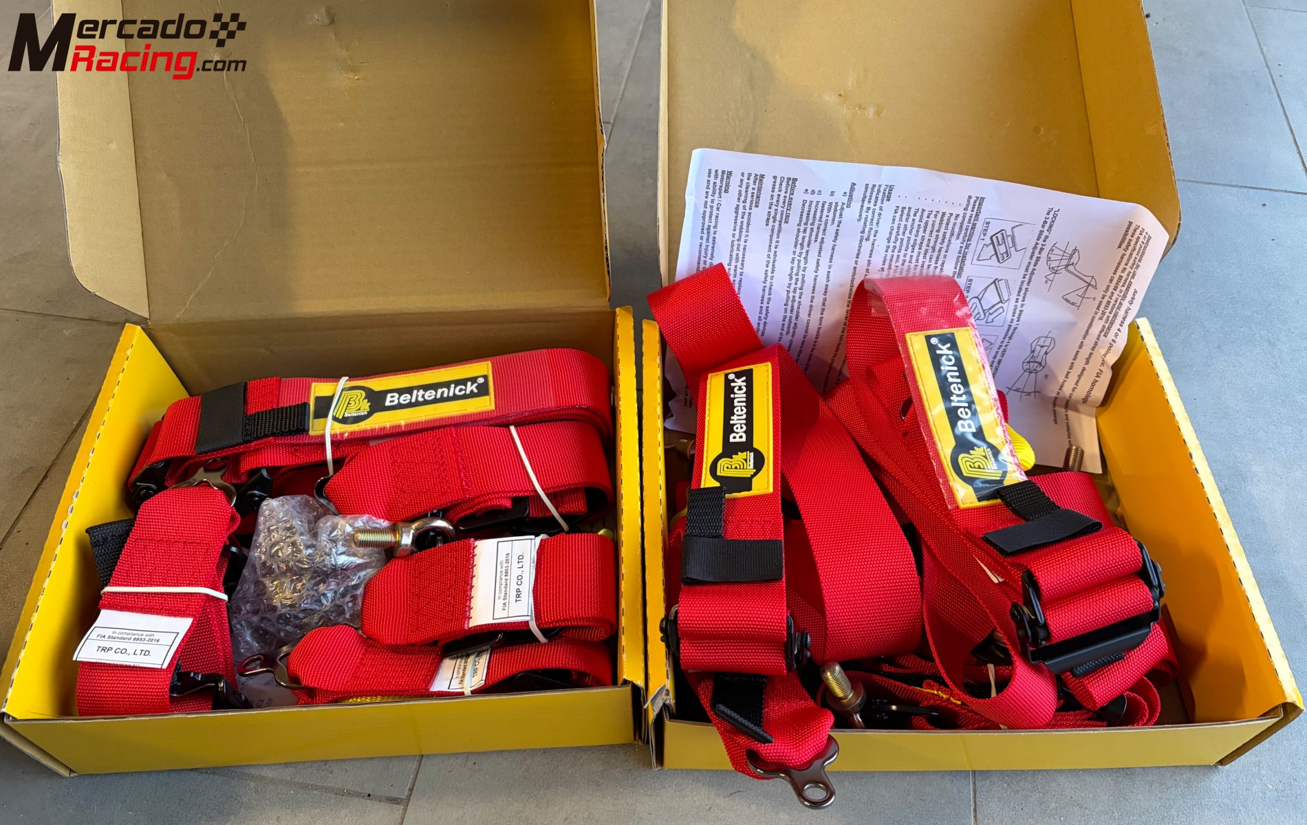 Pareja de arneses beltenick nuevos hasta 2031