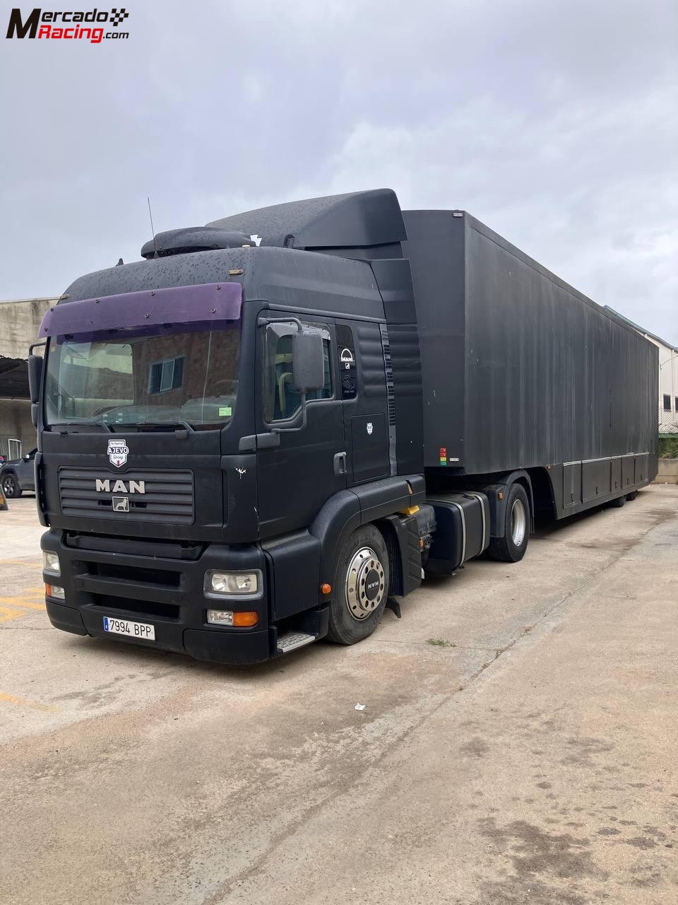 Camion man 460 + semirremolque taller-vivienda para carreras motos/quads