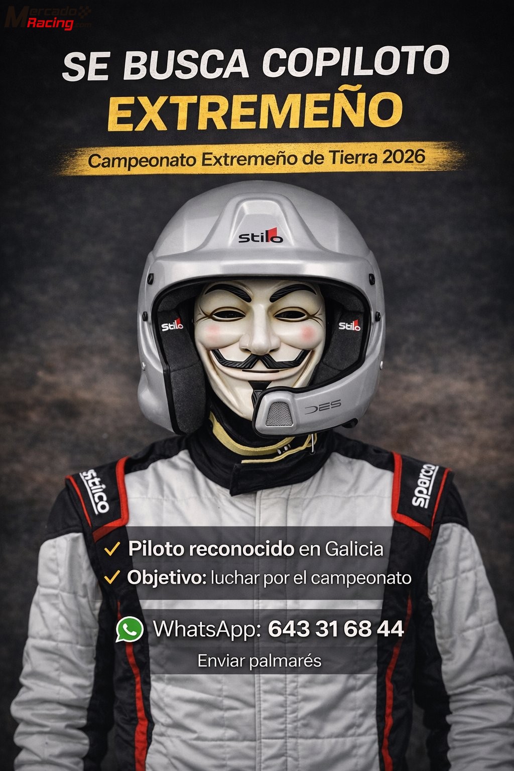 Busco copiloto para extremadura