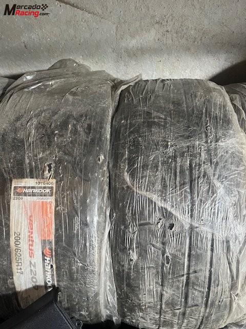 Neumaticos slicks  hankook  t52  y lluvia michelin p20