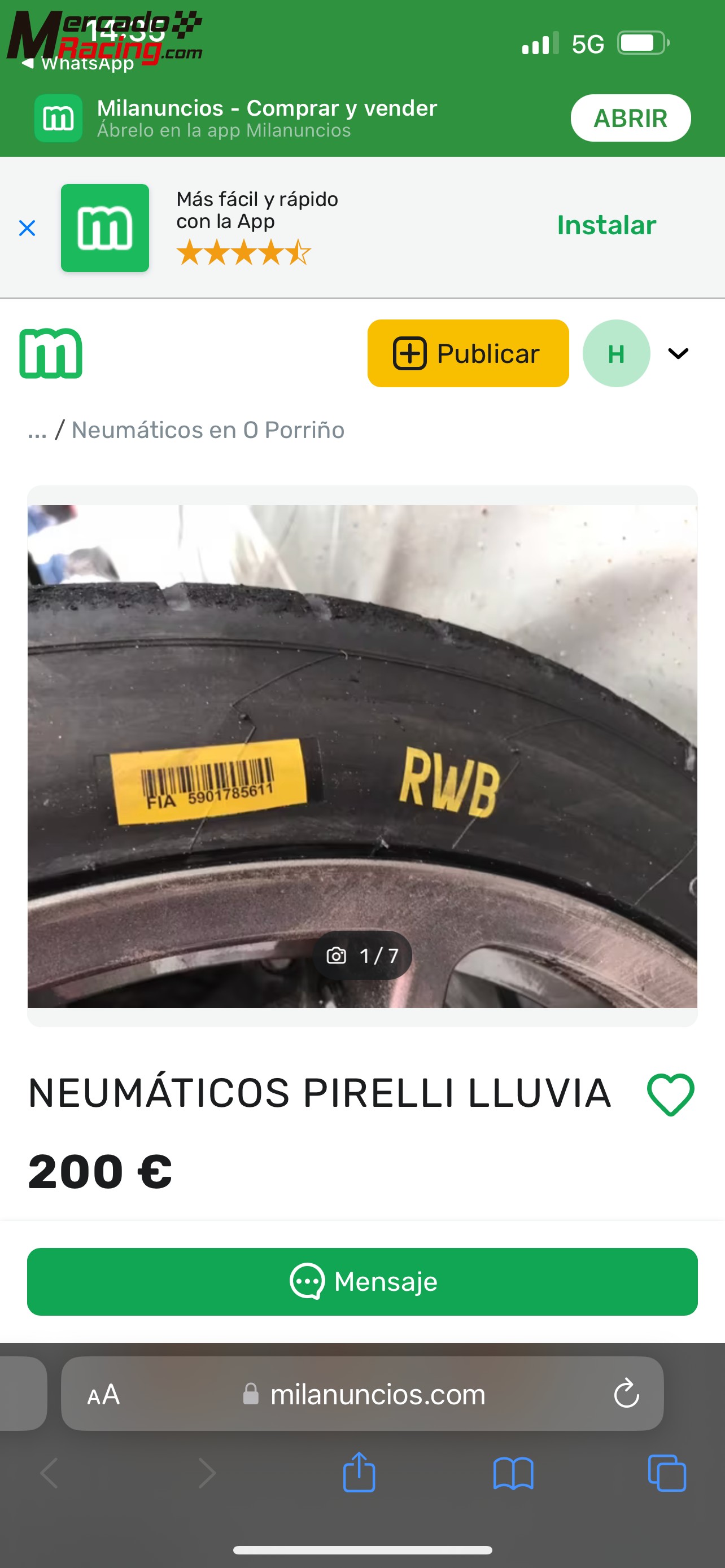 Neumáticos pirelli 18