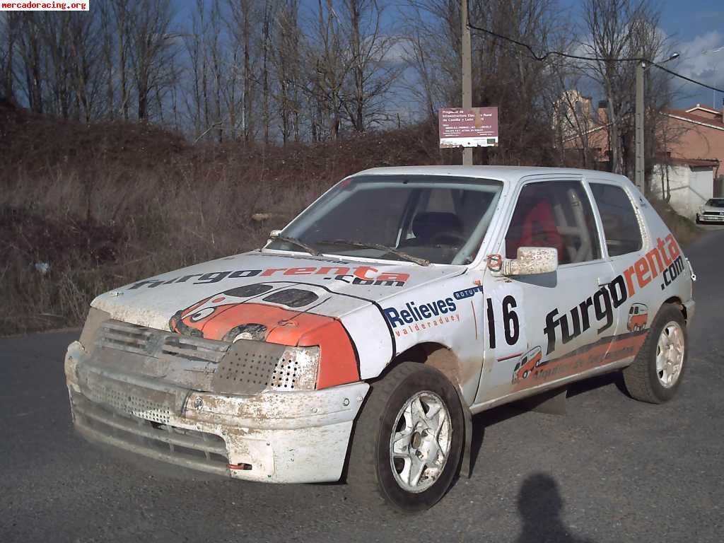 Vendo peugeot 205 1.9 16v. bi-campeon de castilla y leon de 