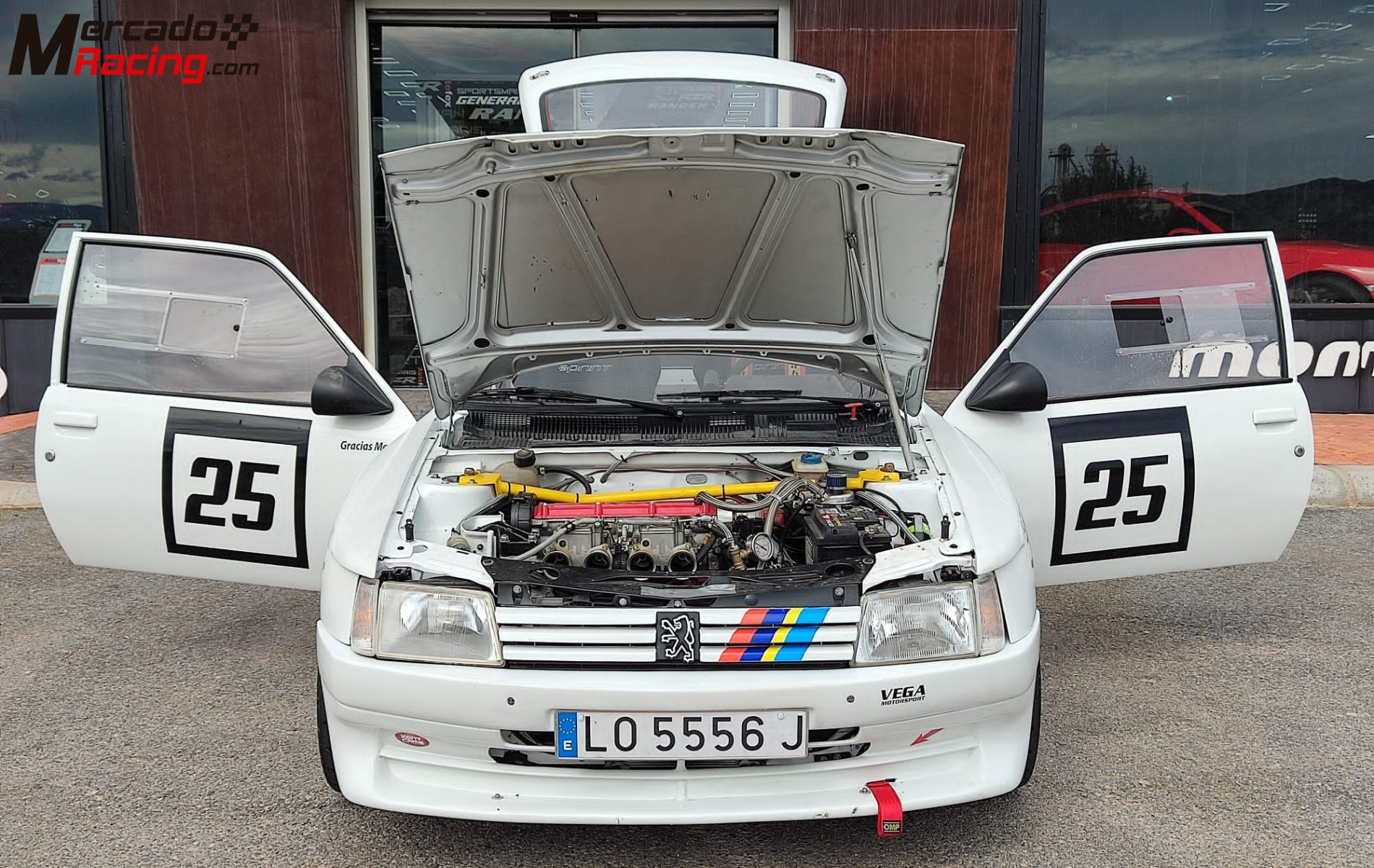 Peugeot 205 maxi con documentación de rallyes