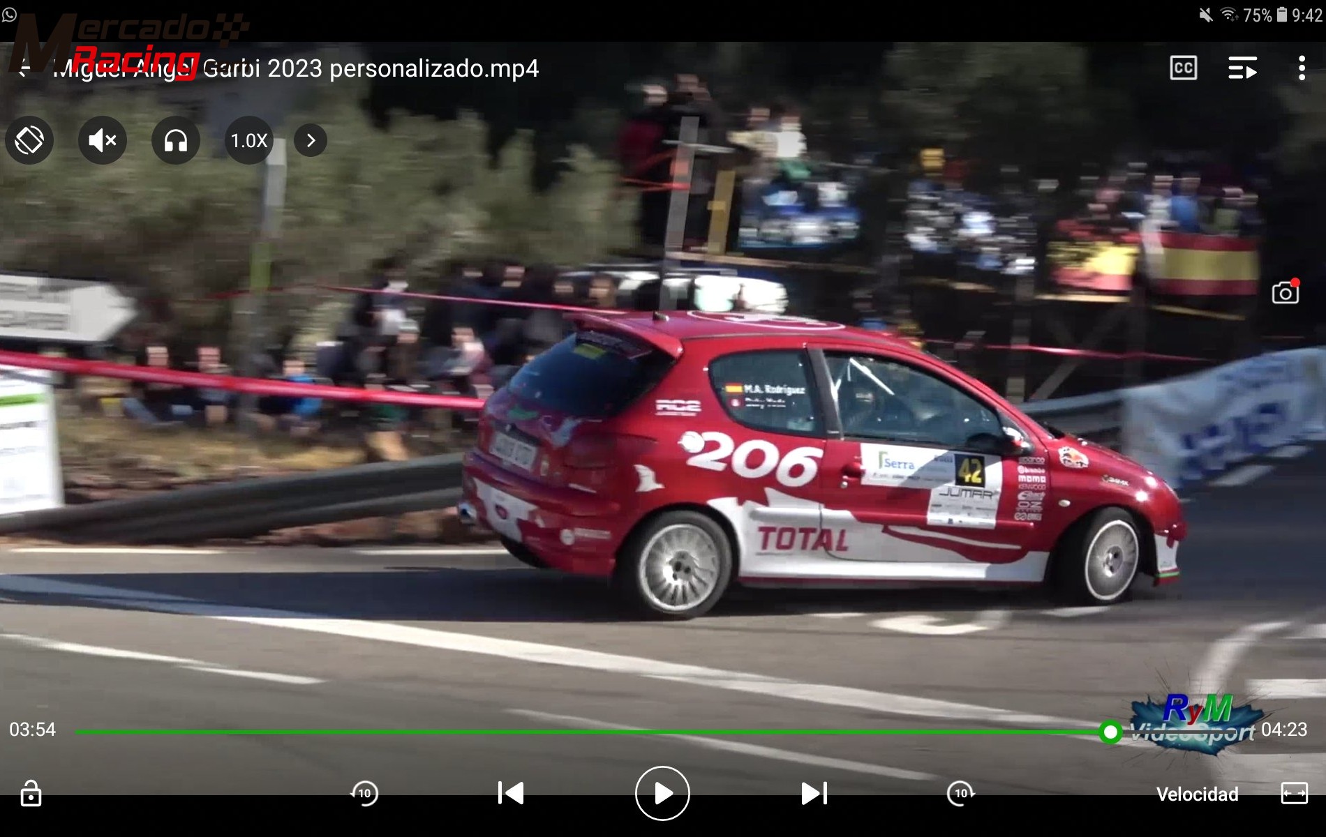 Peugeot 206 gti, campeon montaña 2023 comunidad valenciana. 