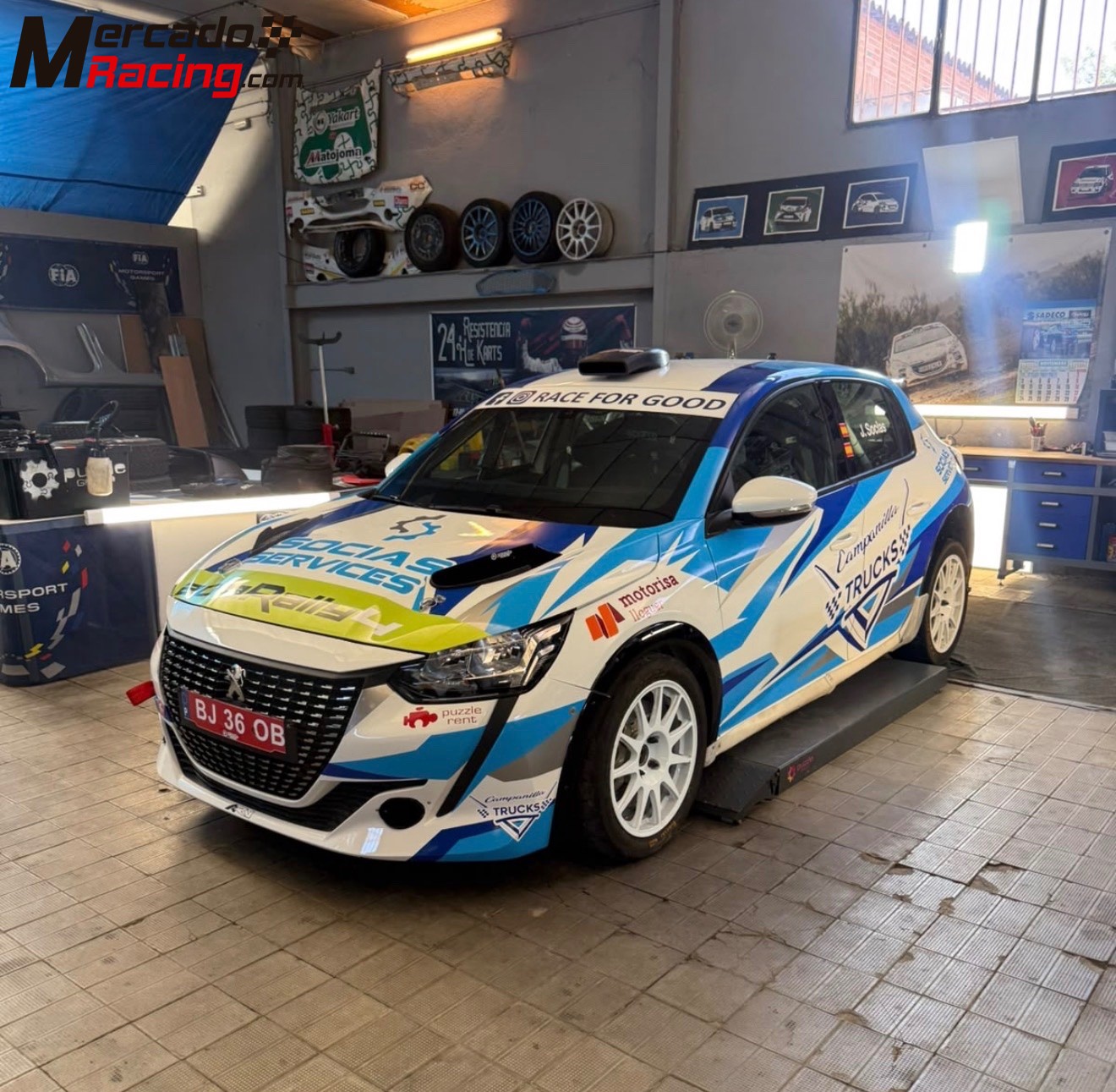 Peugeot 208 rally4 *nuevo* de 2024 de asfalto o tierra, posibilidad de venta con los dos kits + el k