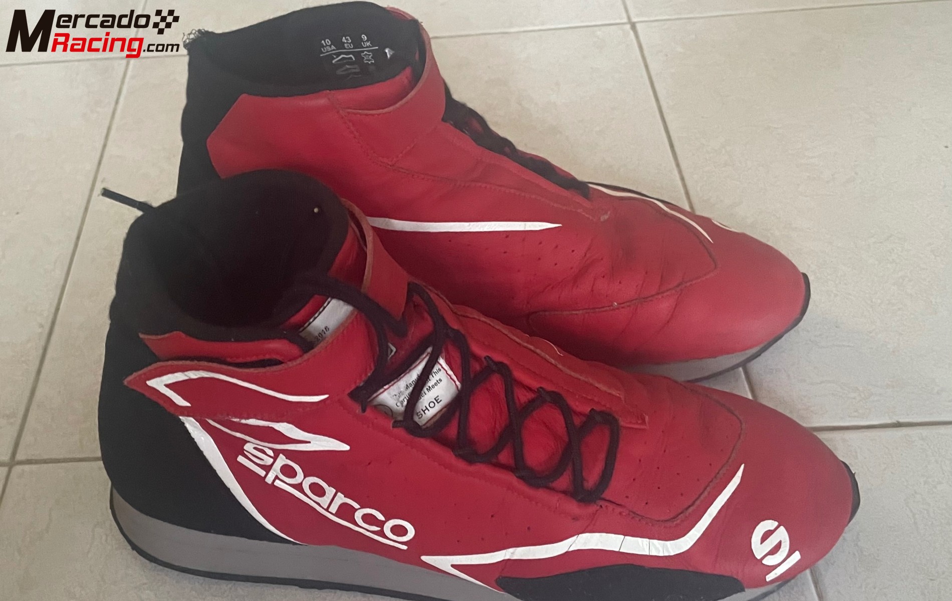 Botas sparco homologadas hasta fin 2032