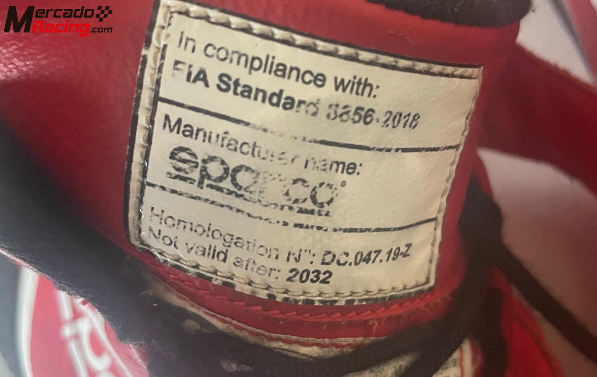 Botas sparco homologadas hasta fin 2032