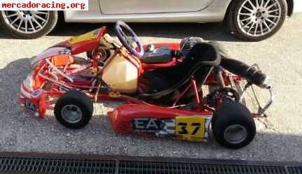 Birel r32 kart con motor vortex de 100cc con embrague