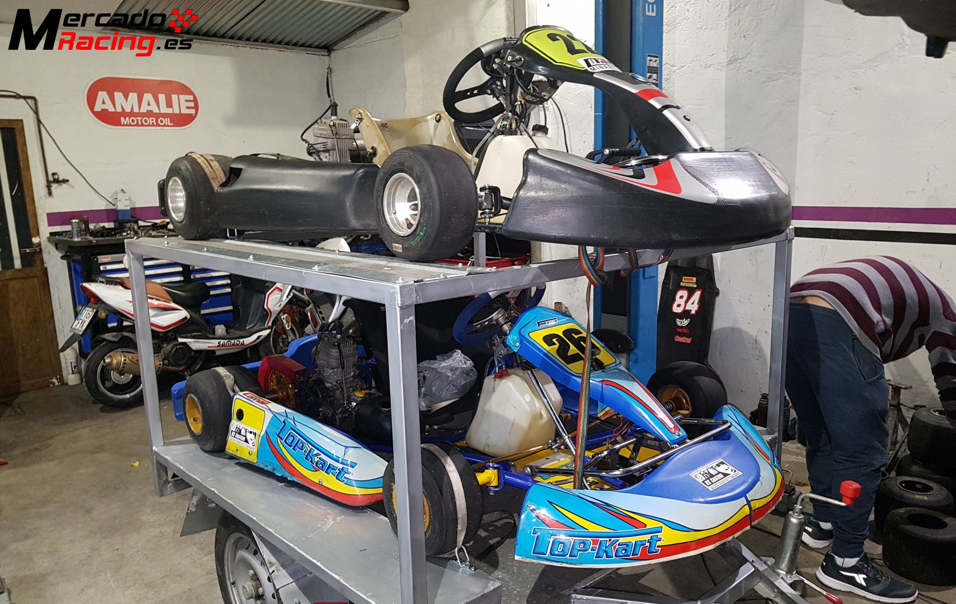 Topkart iame x30 , remolque y material!!