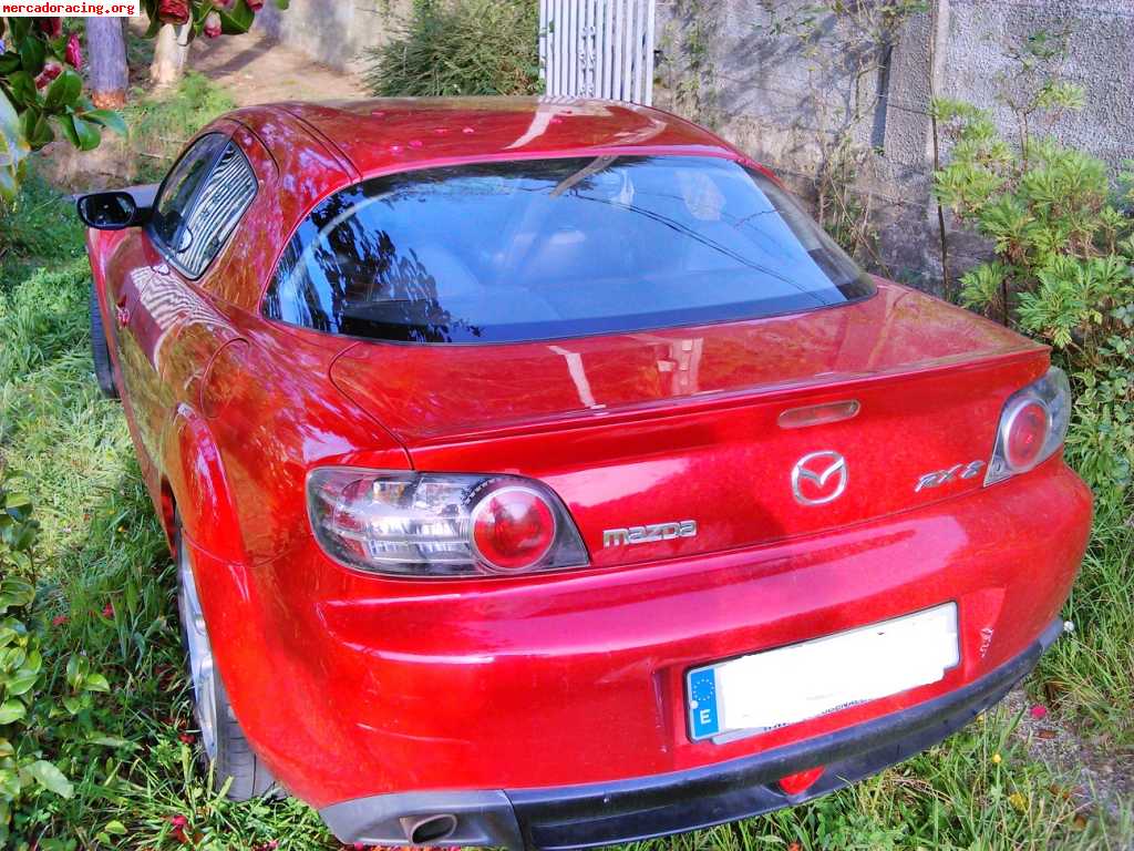 Mazda rx8 231cv año 2006 7500€ a coruña 100.000km rojo.