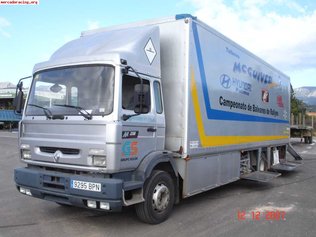 Camion trasnporte + asistencia renault m-250 / 250 cv.