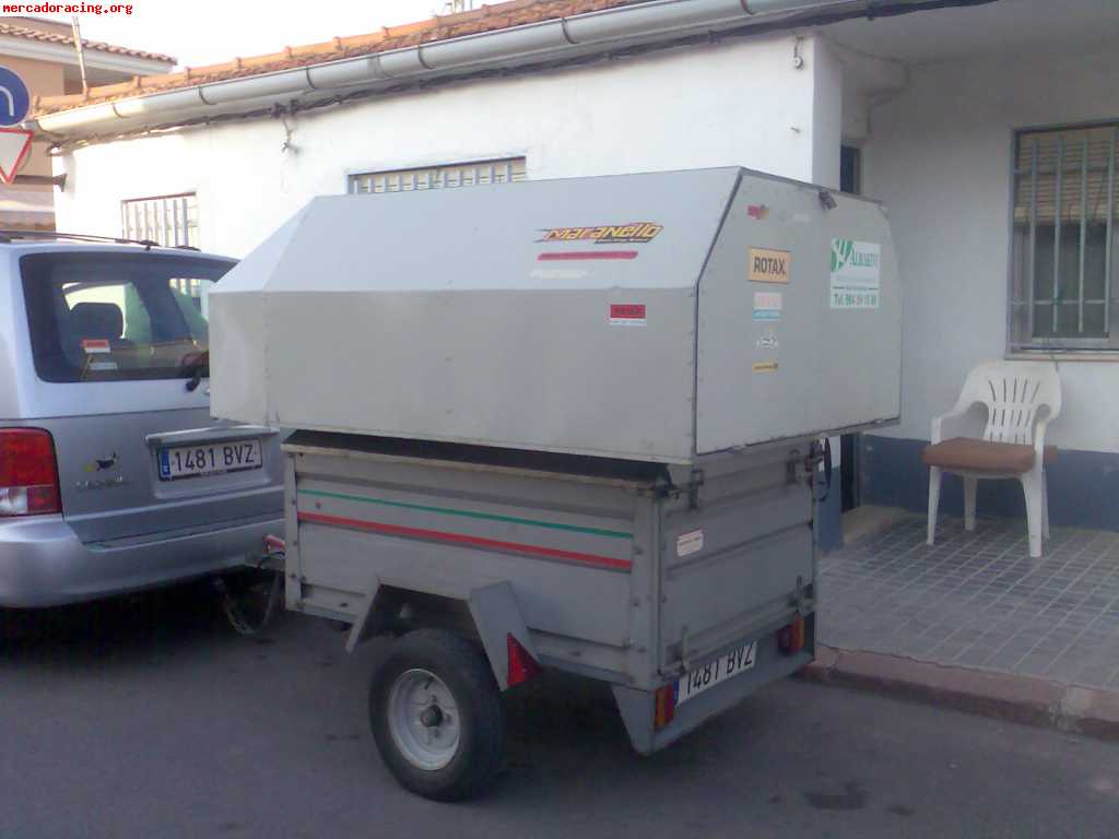 Vendo - remolque transportar karting    caja cerrada   