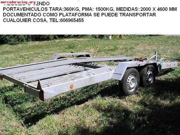 Vendo o alquilo remolque portavehiculos 1500 kg, 1800€