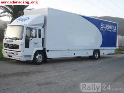 Subaru rally team spain vende camion taller volvo completame