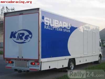 Subaru rally team spain vende camion taller volvo completame