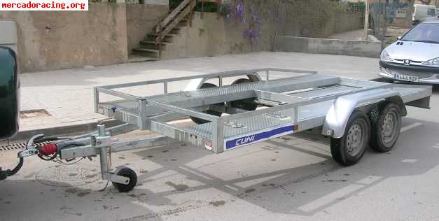 Remolque porta-coches cuni 2 ejes pma 1500kg