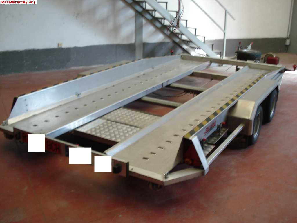 Plataforma portacoches 2000kgs aluminio tara 340 kgs