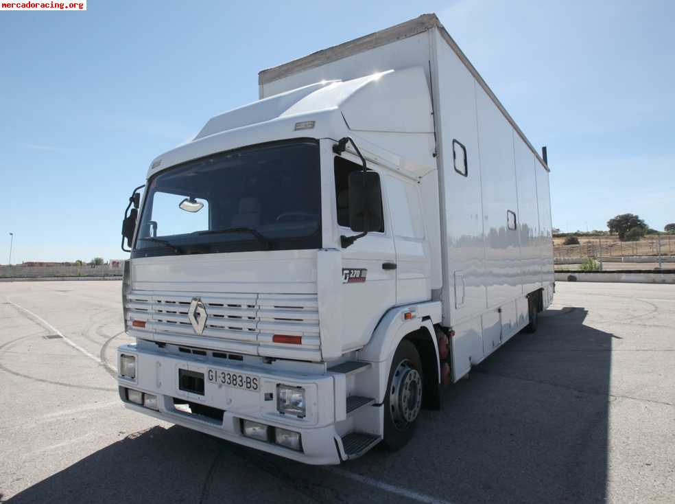 Se vende camion renault rígido transporte coches competición