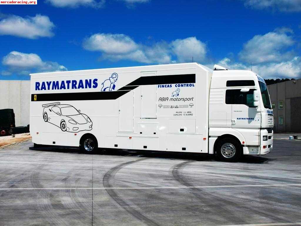 Se vende camion de man para dos turismos con vivienda