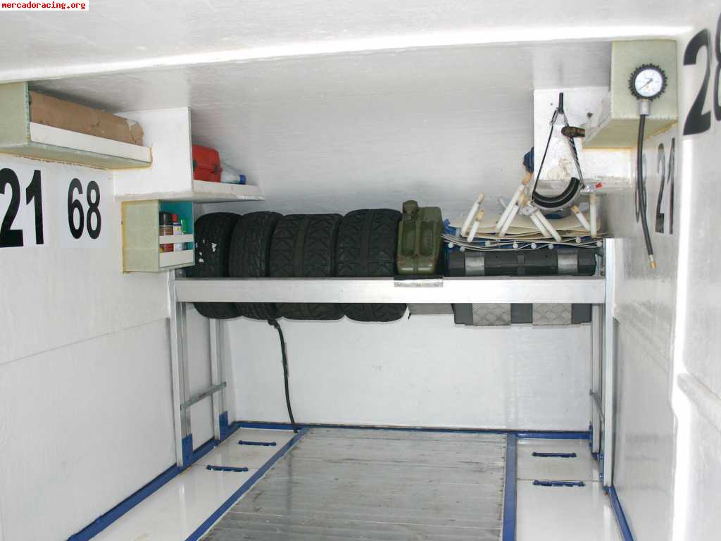 Remolque cerrado, utilizado para kart cros
