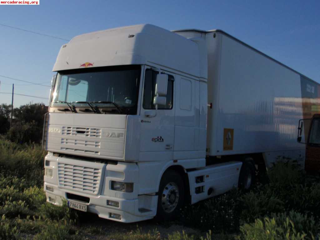 Camión daf ft 430 con remolque de asistencia de equipo de ca