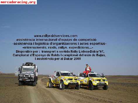 Asistencia raid y rallys africanos, bajas, tt, dakar...