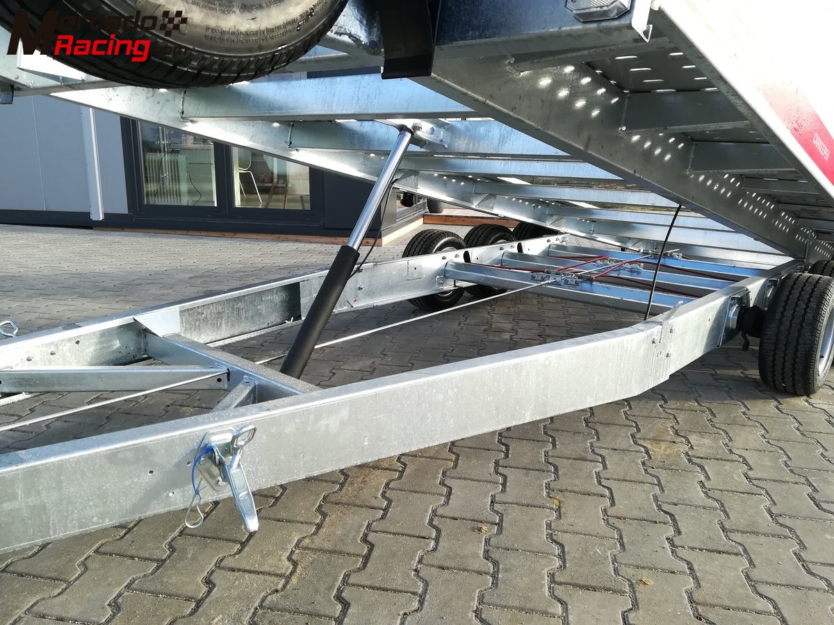 Remolque portacoches basculante 3 ejes 3500kg 6m