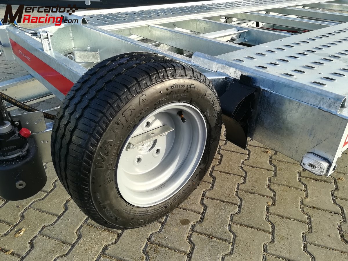 Remolque portacoches basculante 3 ejes 3500kg 6m