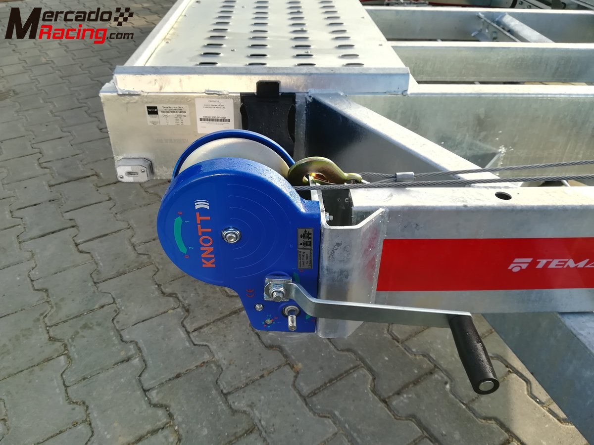 Remolque portacoches basculante 3 ejes 3500kg 6m