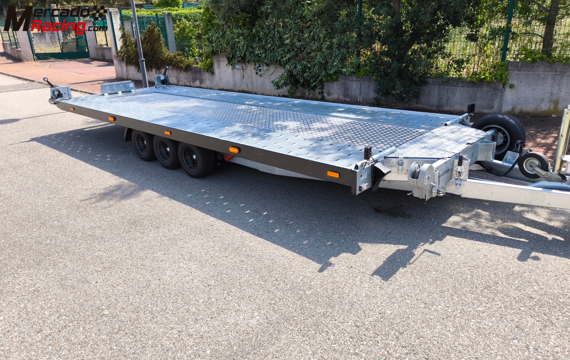  remolque portacoches basculante 3 ejes 3500kg 6m