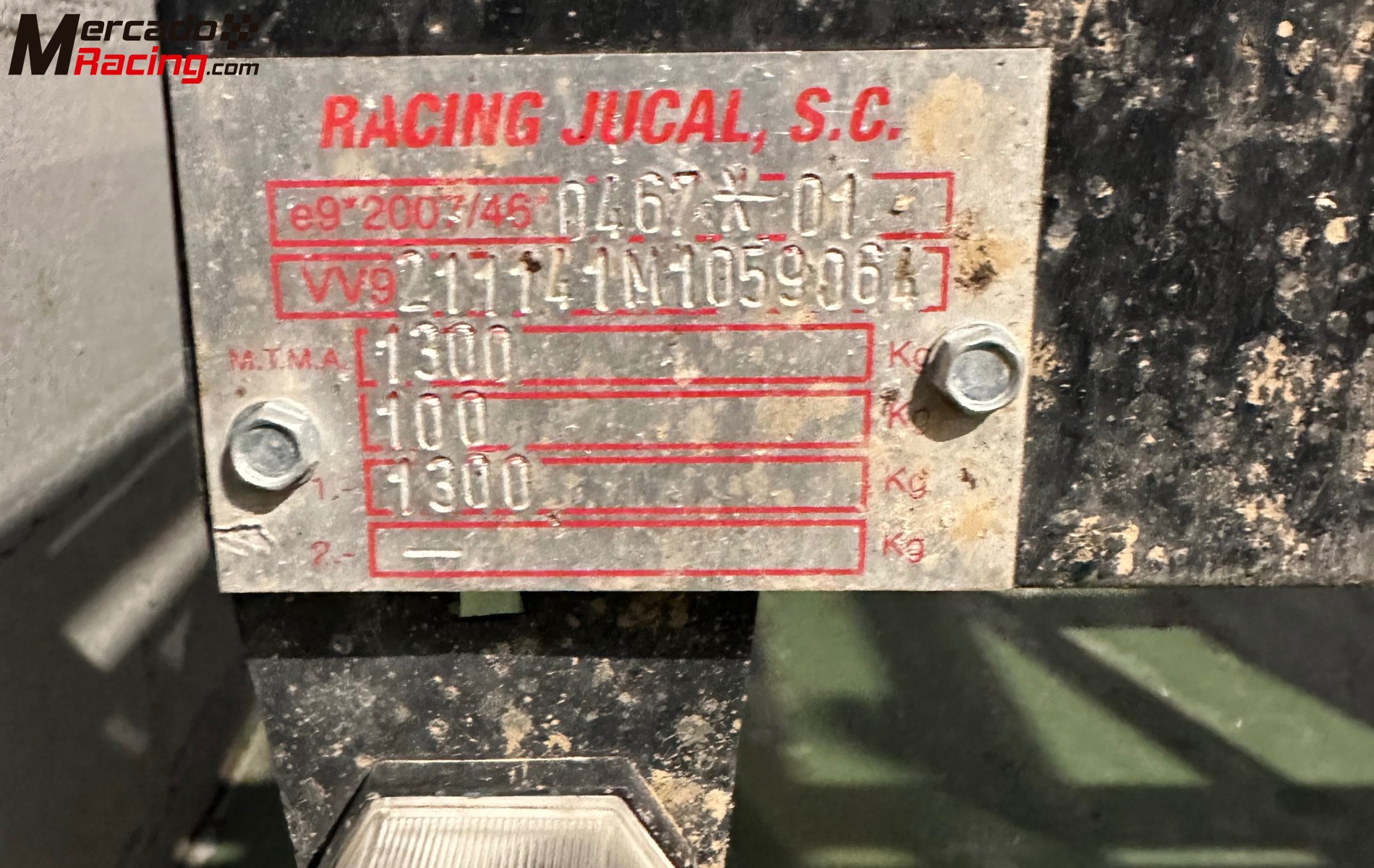 Vendo remolque jucal 1300kg mma 