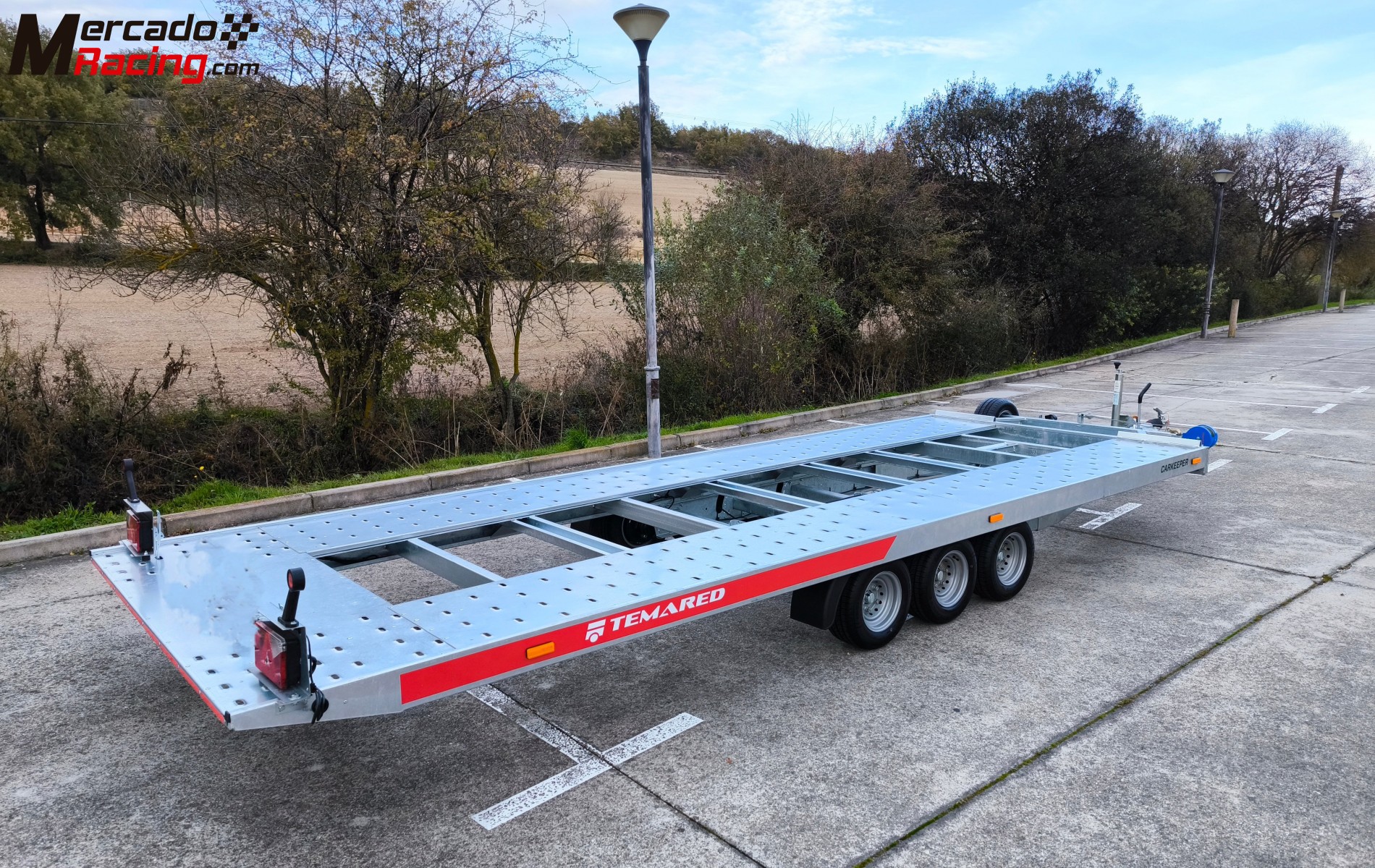  remolque portacoches basculante 3 ejes 3500kg 