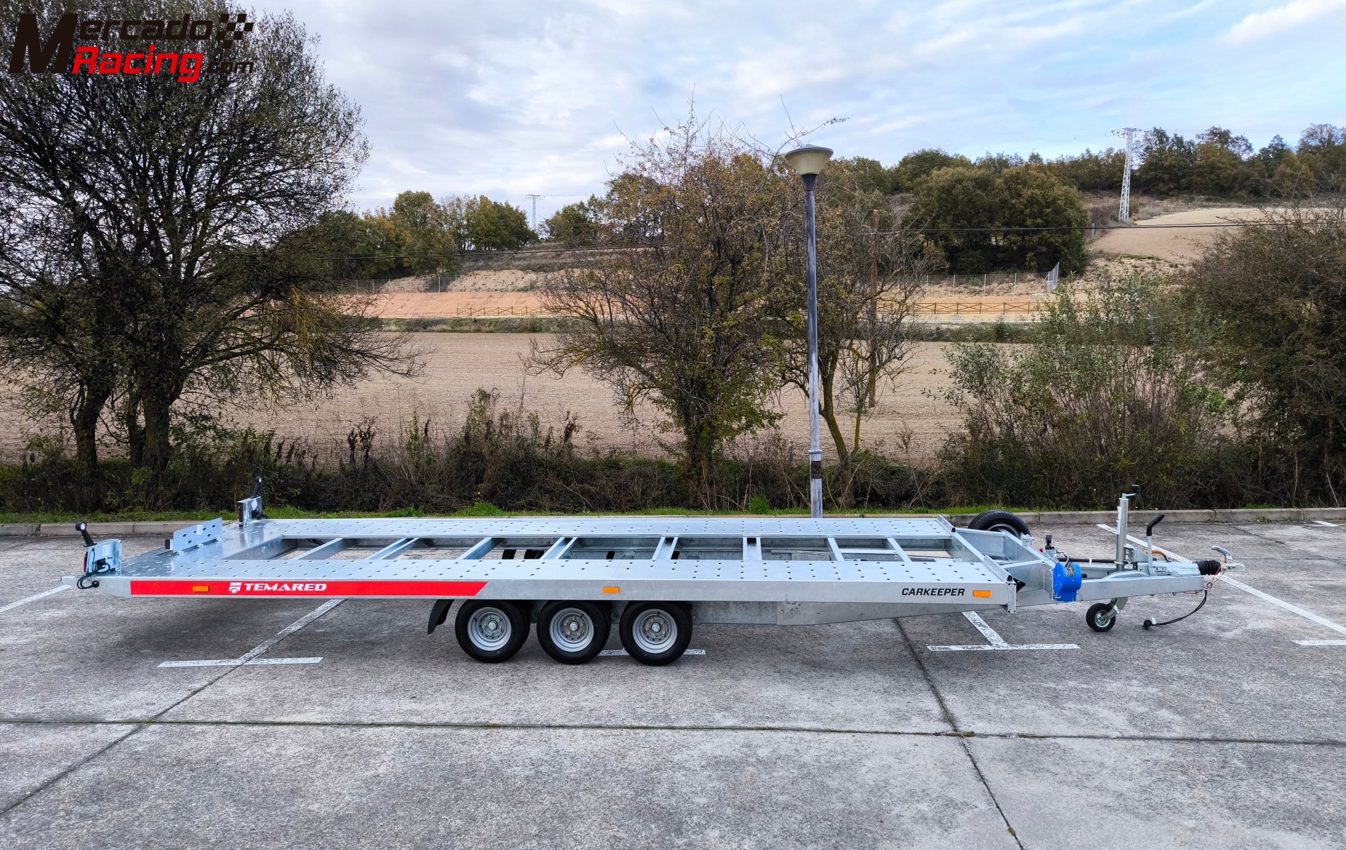  remolque portacoches basculante 3 ejes 3500kg 