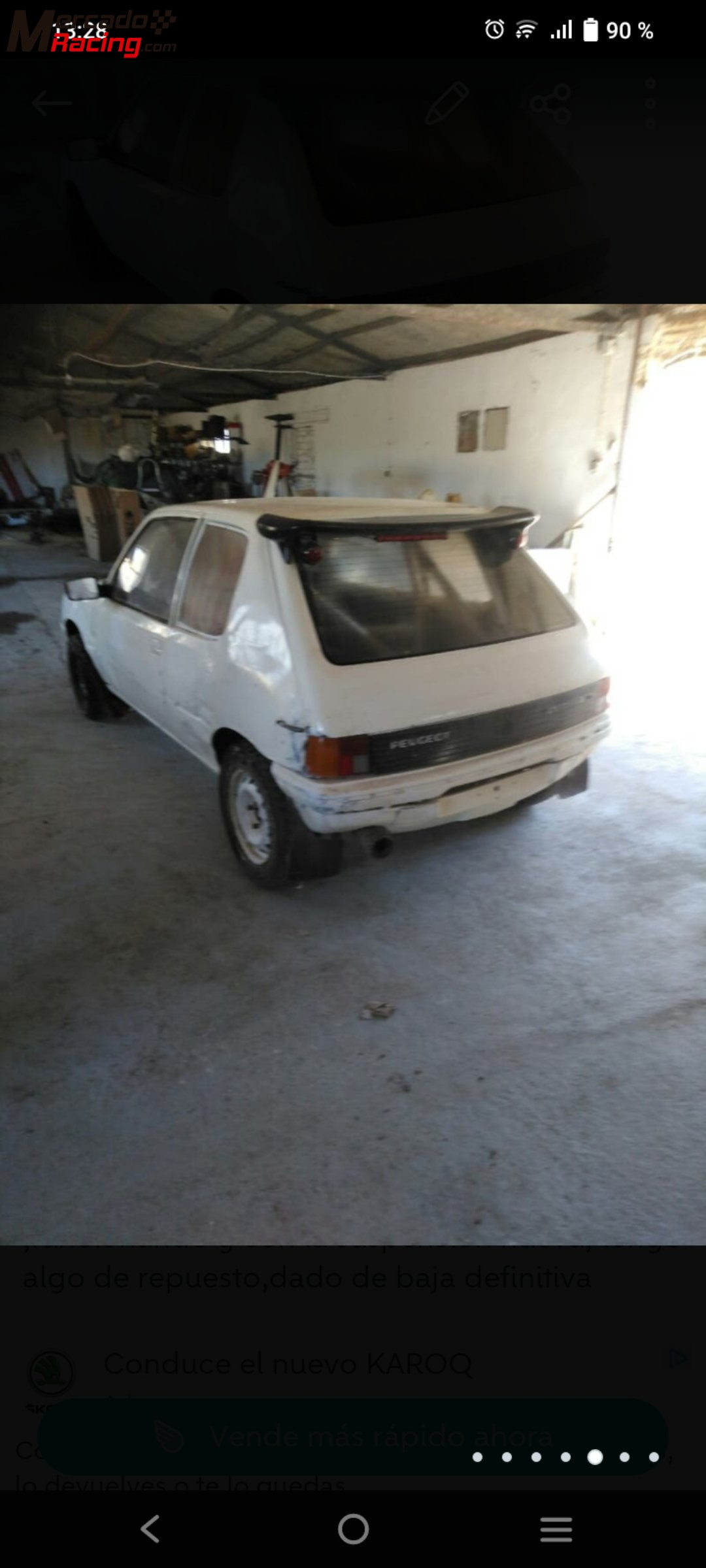 Plataforma porta coche y 205 2.0 de autocros 