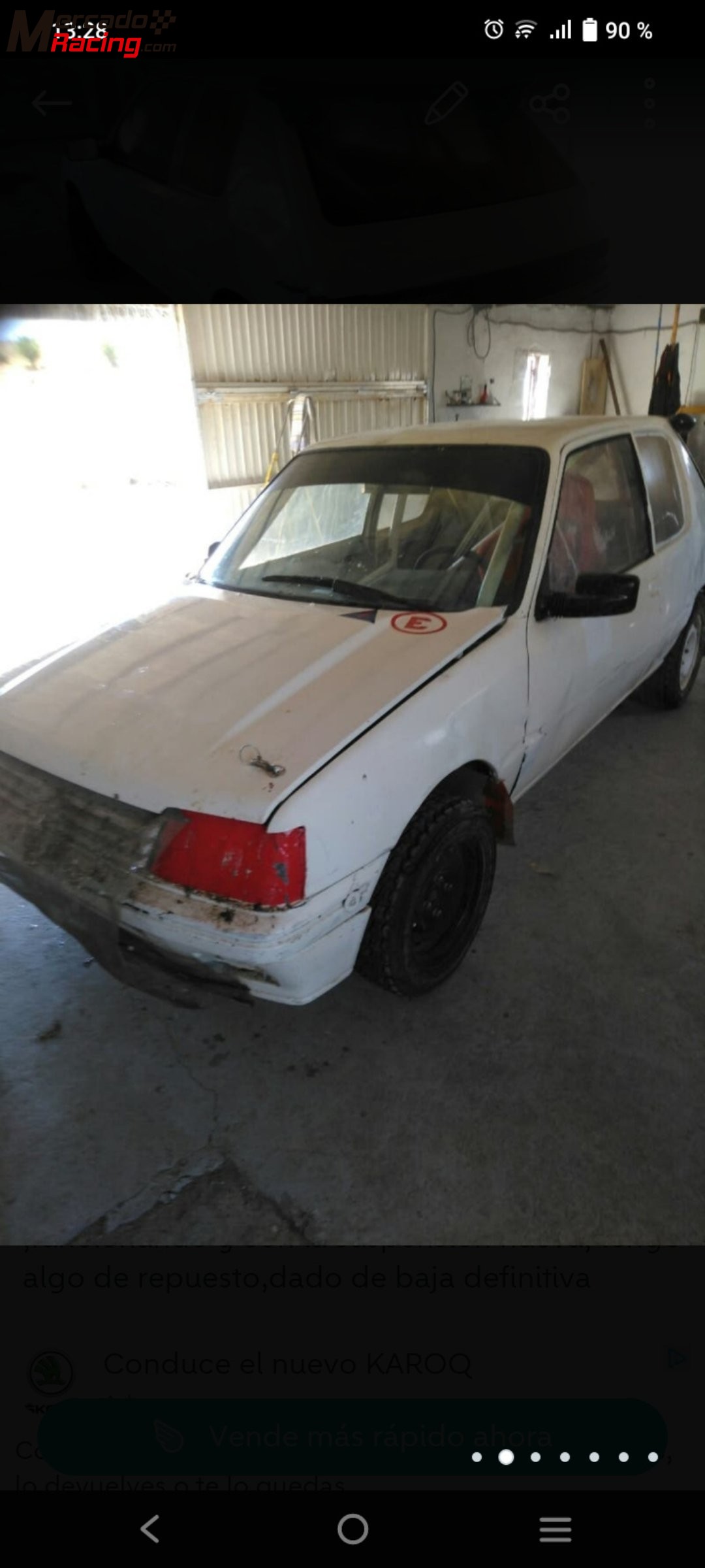 Plataforma porta coche y 205 2.0 de autocros 