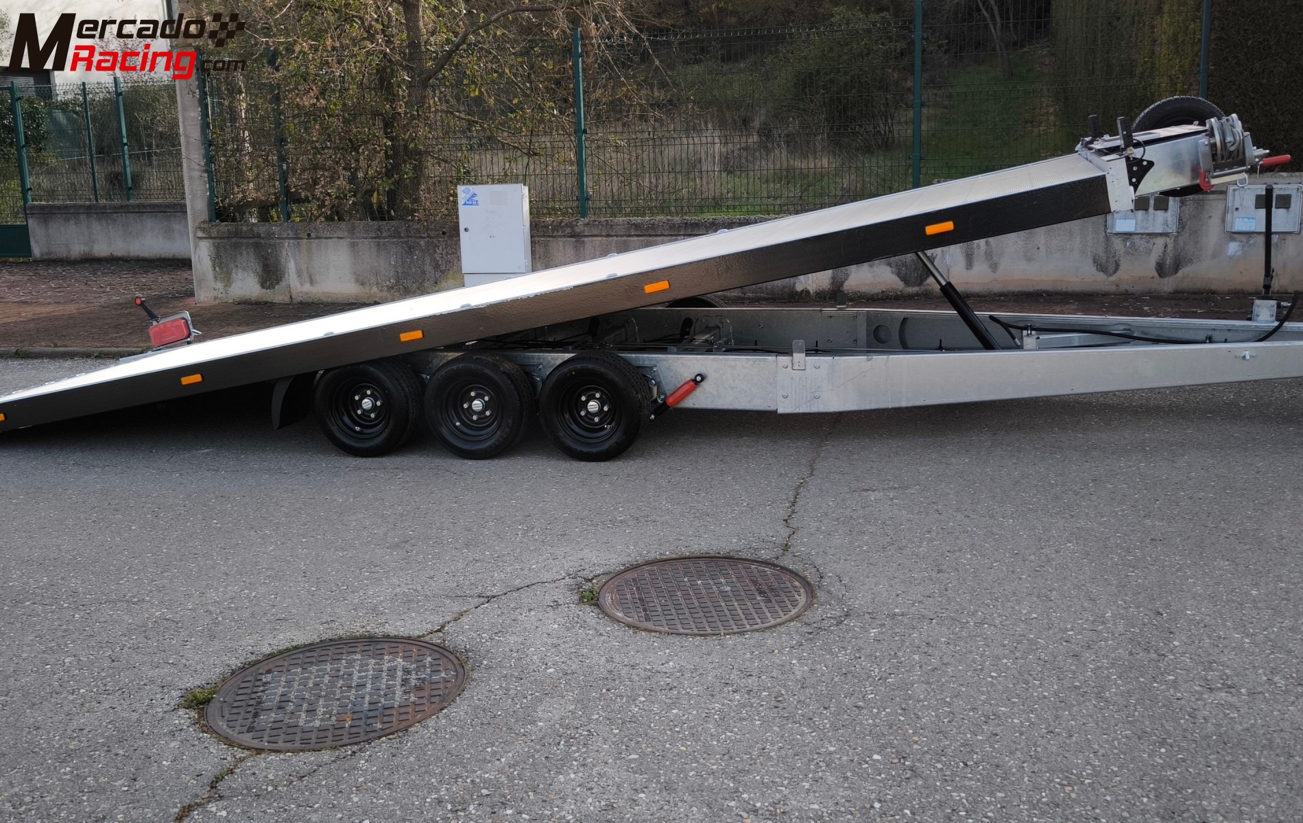  remolque portacoches basculante 3 ejes 3500kg 