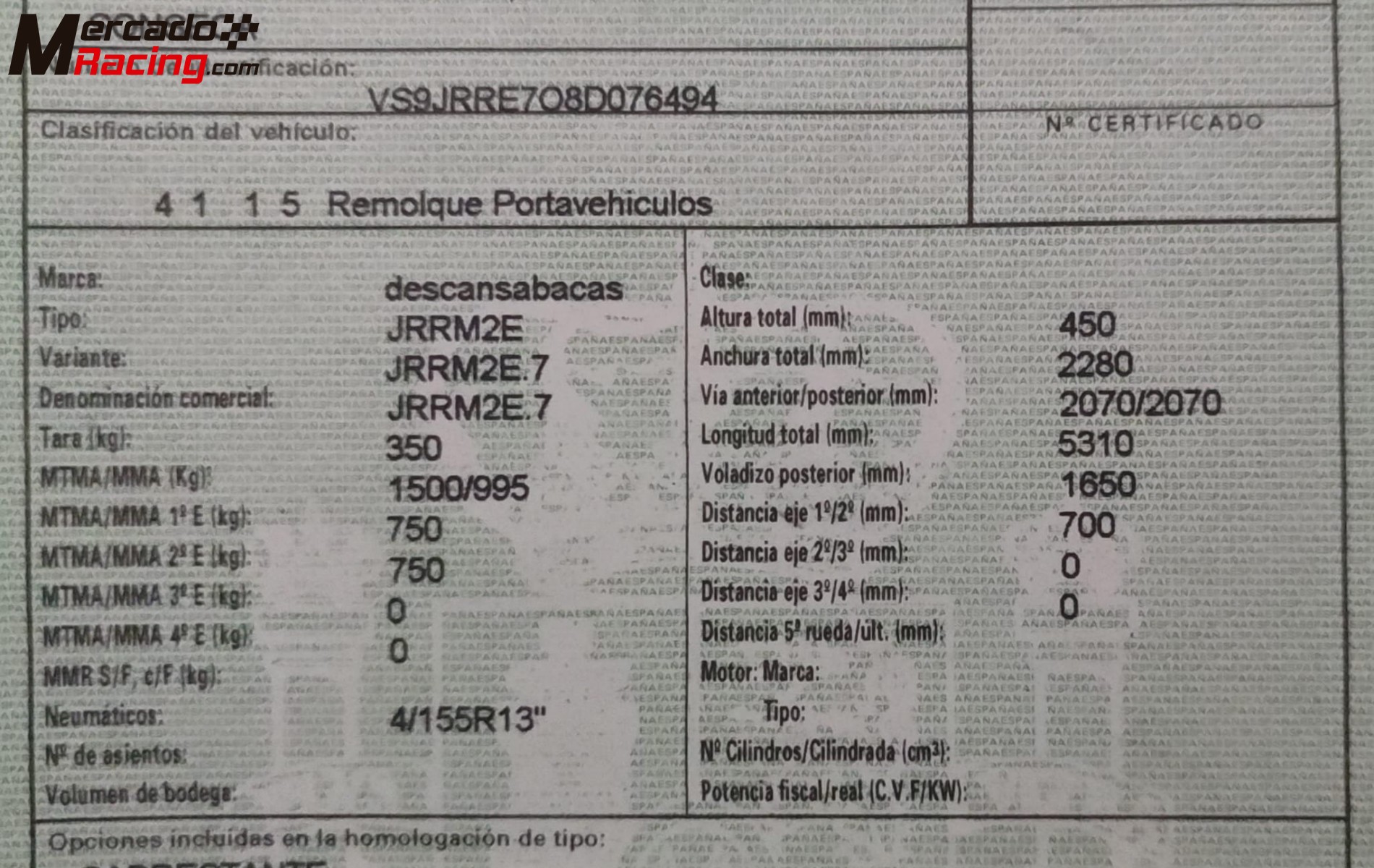 Remolque portavehículos