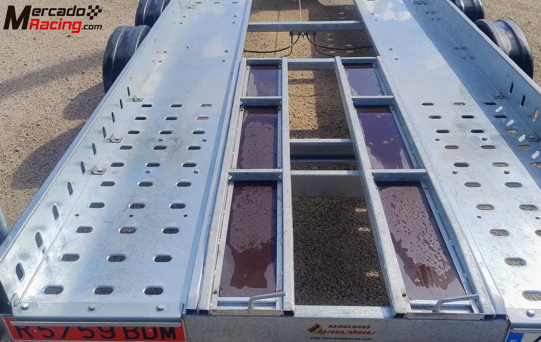 Remolque plataforma de vehículos descansabacas 2000kg