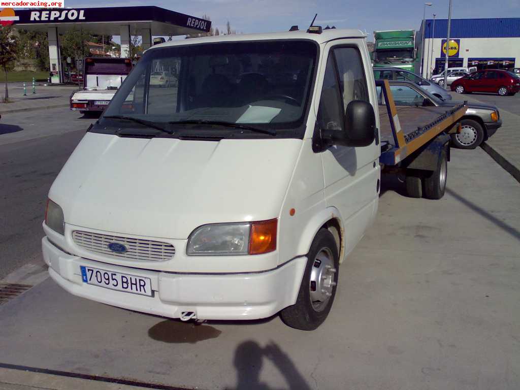 Grua portacoches ford transit con plataforma deslizante