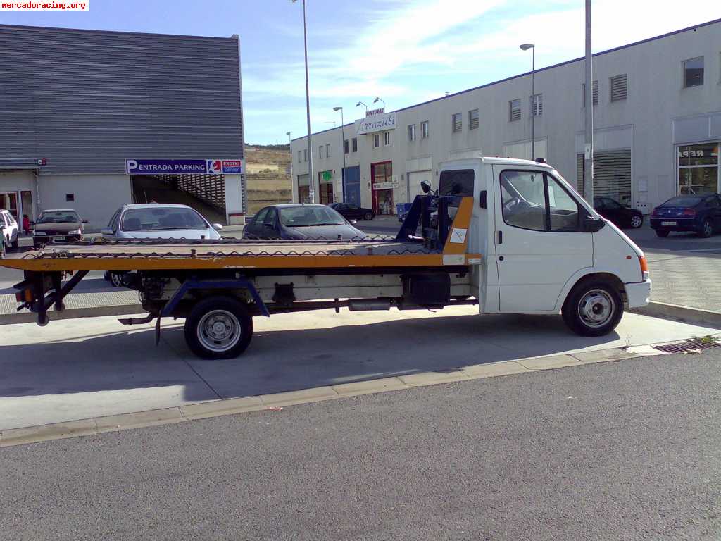 Grua portacoches ford transit con plataforma deslizante