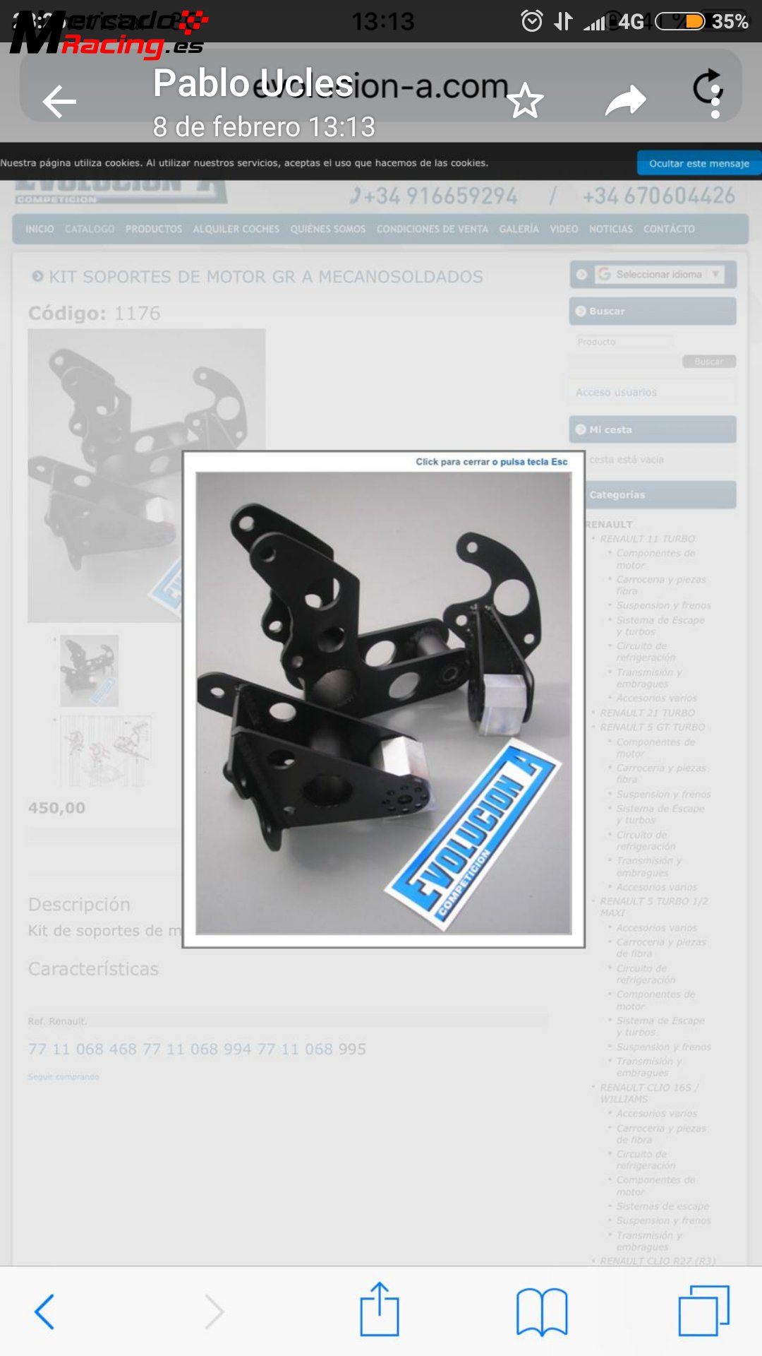 Busco soportes de motor clio cup