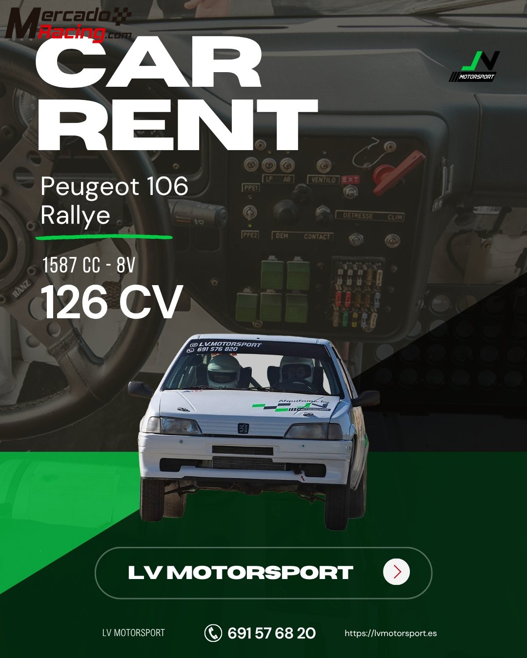Se alquila peugeot 106 rallye