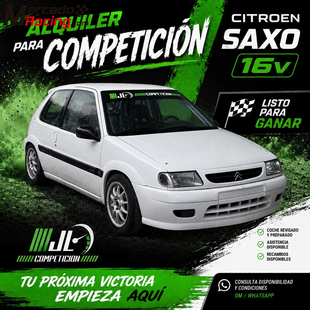 Citroen saxo 16v disponible para alquiler
