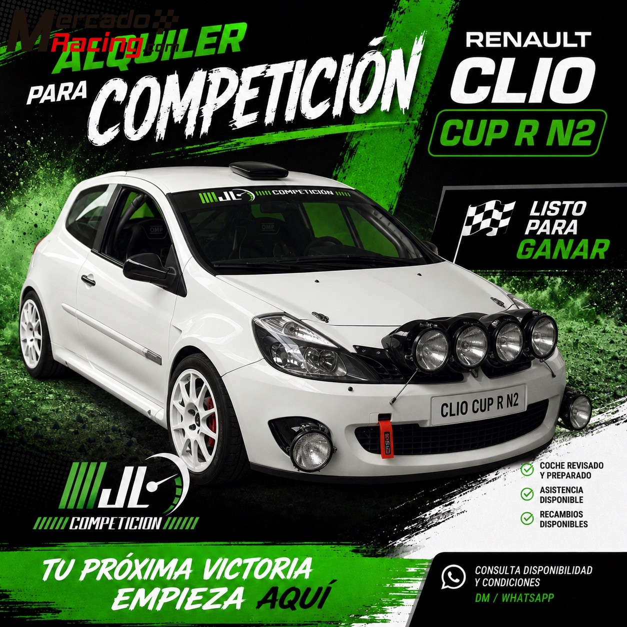 Clio cup r n2 disponible para alquiler