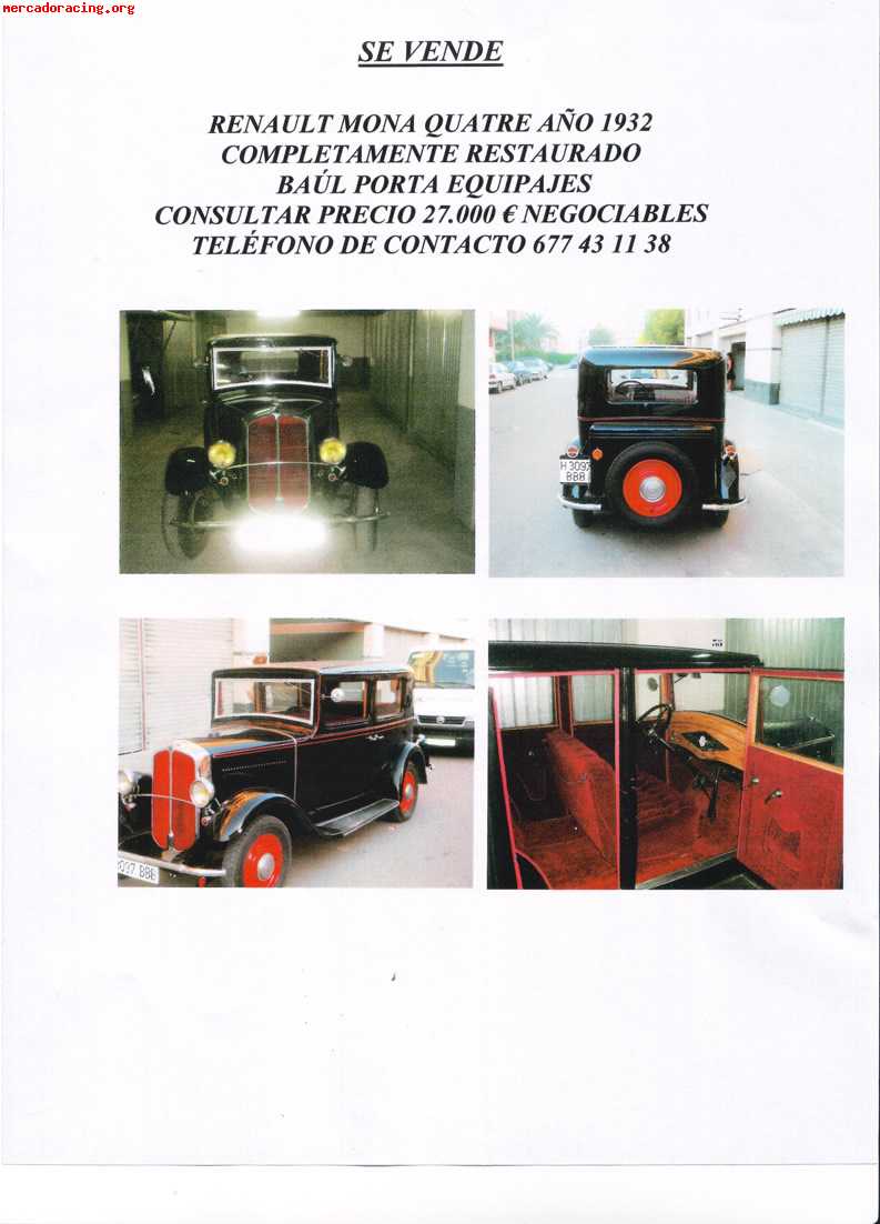 Venta de coches de los años 20 y 30