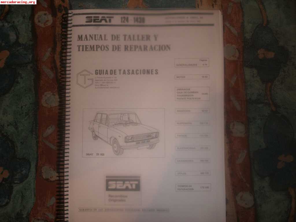 Manuales de taller seat 124.