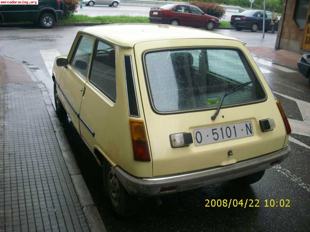 Vendo r5 gtl año 1978 unico dueño y al dia de todo 900e