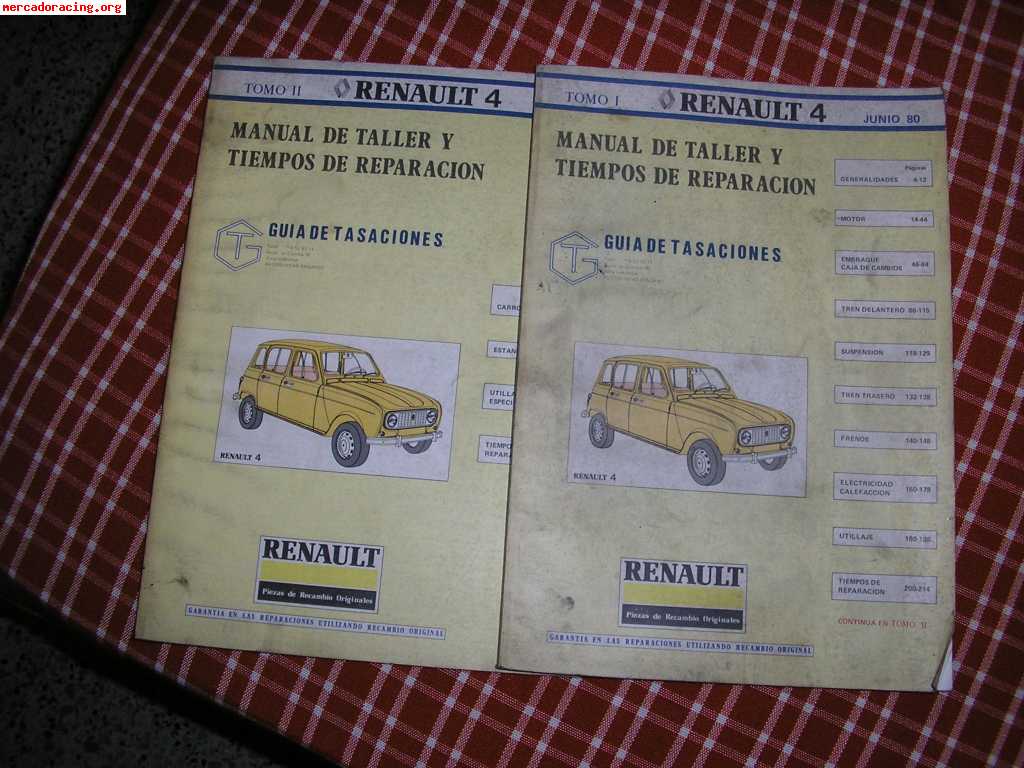 Manuales taller r4, r12,r18, 127, 131 etc...