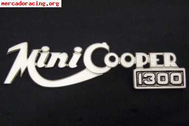 Emblema mini cooper 1300 nuevo a estrenar