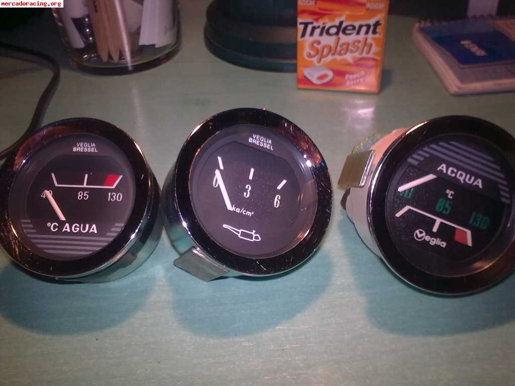 Relojes para clasicos: temperatura, presion y voltimetro 